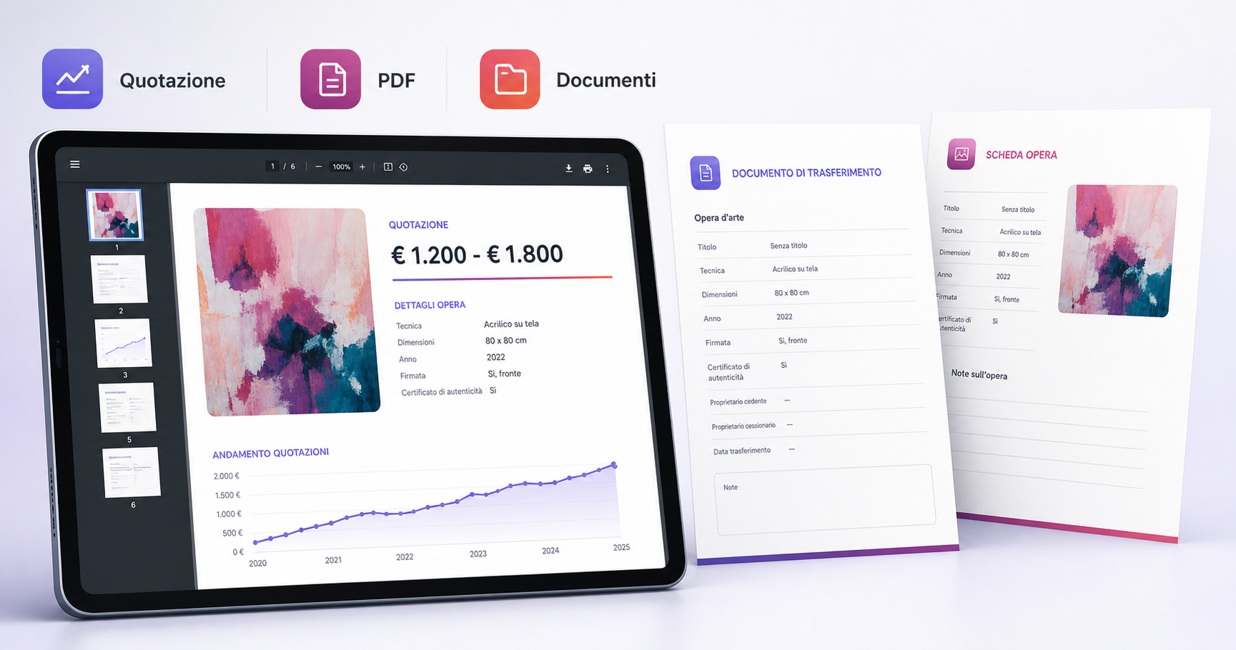 Documentazioni PDF ValutaOpere